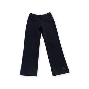 REI Yoga Casual Pants with Back Slit Legs Women's Size S Black Drawstring Waist